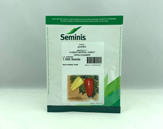 Джипси F1 семена перца сладкого (Seminis / Семинис) упаковка – фото 5