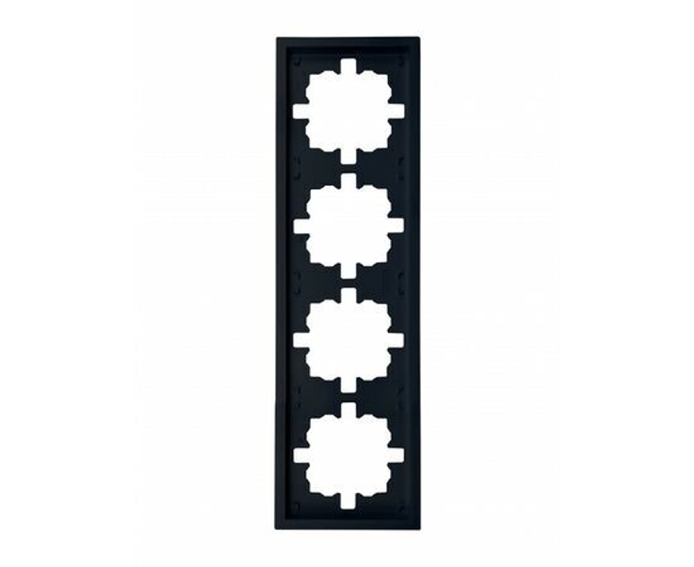 Рамка 4-мест. горизонт. ZIMA черн. бархат LEZARD 704-4200-149