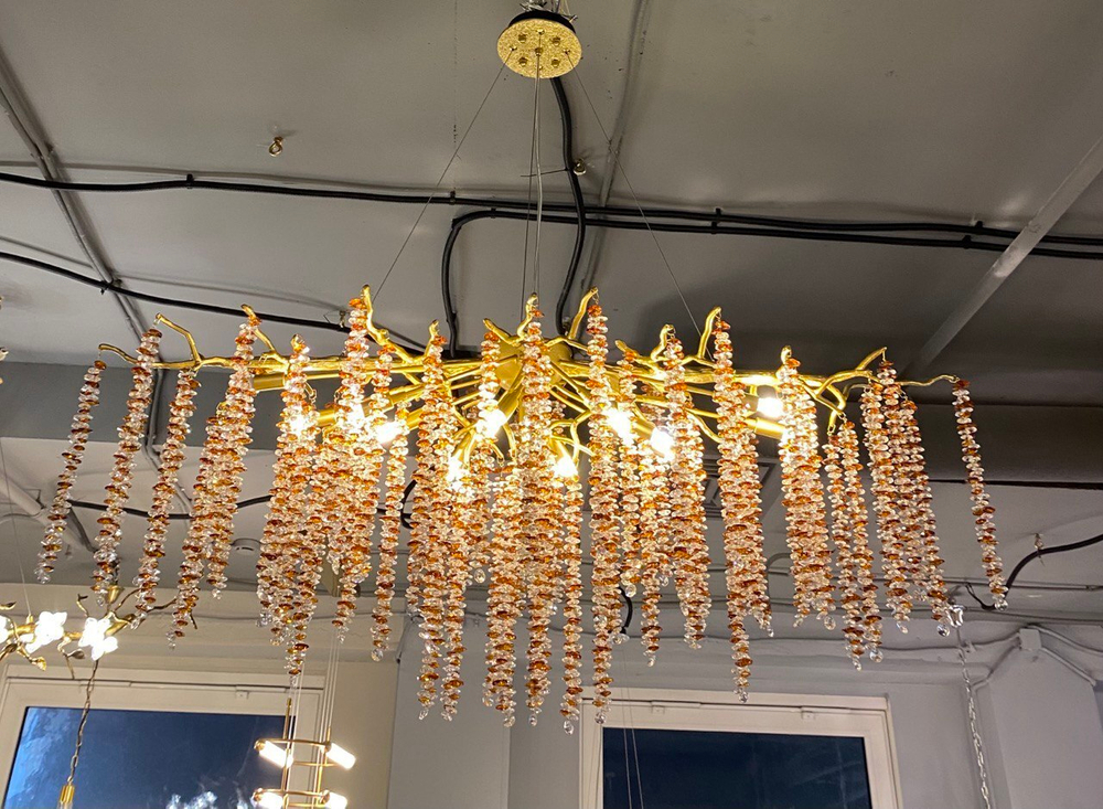 люстра Coral Crystals Long Copper II Color