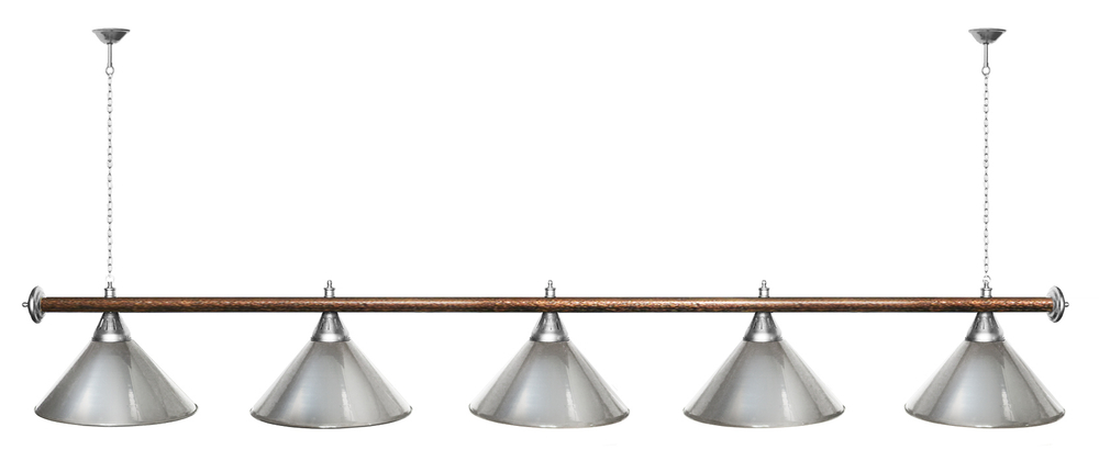 Лампа STARTBILLIARDS 5 пл. (плафоны золотые,штанга золотая,фурнитура золото)