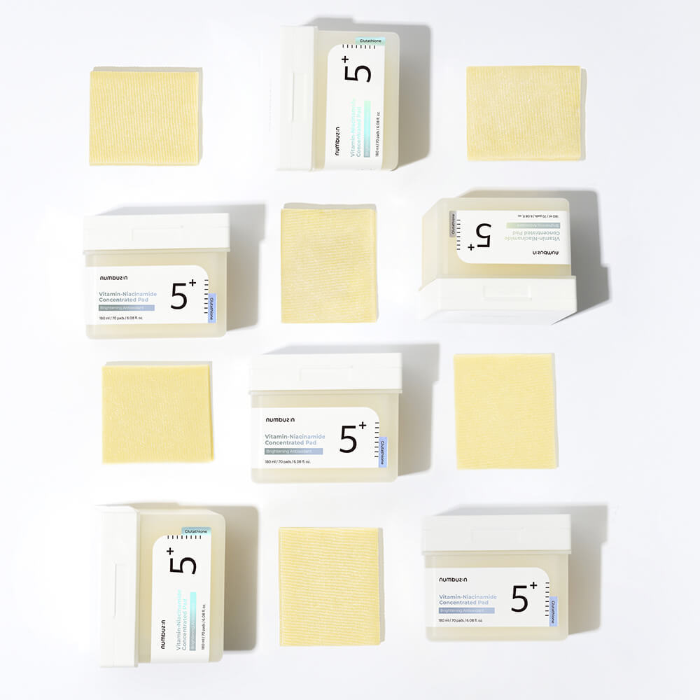 Осветляющие витаминные пэды с ниацинамидом numbuzin No.5 Vitamin-Niacinamide Concentrated Pad