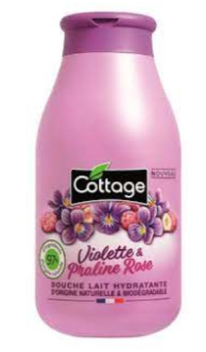 Cottage Молочко для душа увлажняющее ФИАЛКА & ПРАЛИНЕ/ Moisturizing Shower Milk – VIOLET & PINK PRALINE, 250 мл