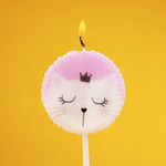 Свеча фигурная «Котенок Принцесса» с держателем 7 см