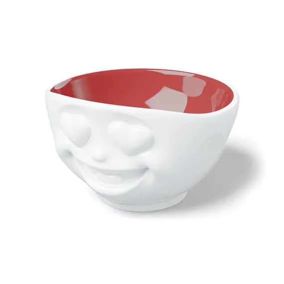 Чаша heartful, 500 мл, белая/красная