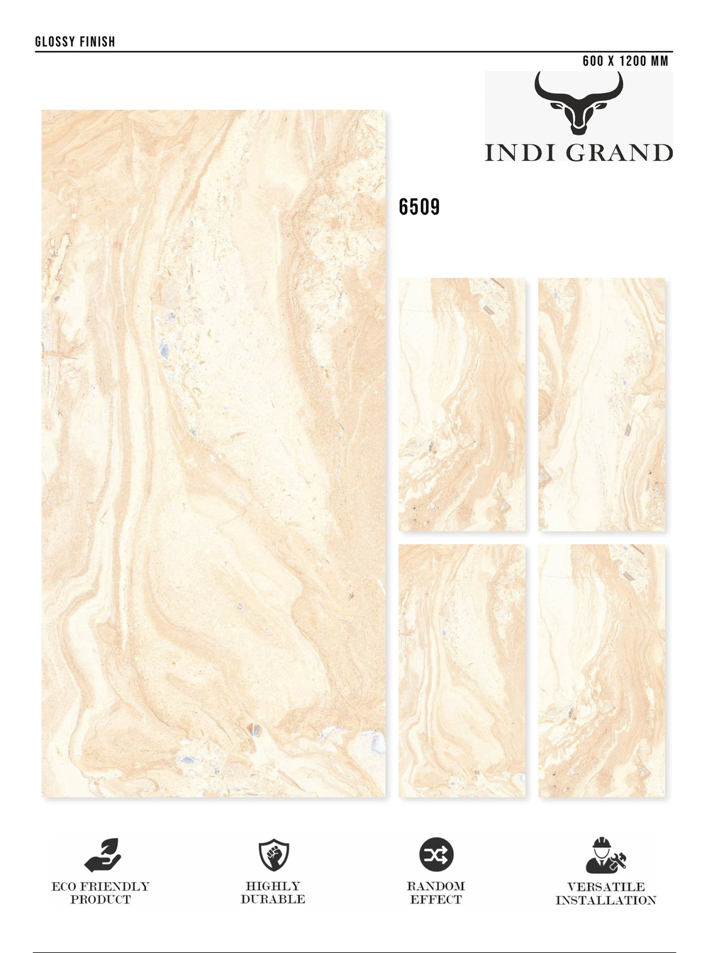 Керамогранит glossy №3 60х120, 6509