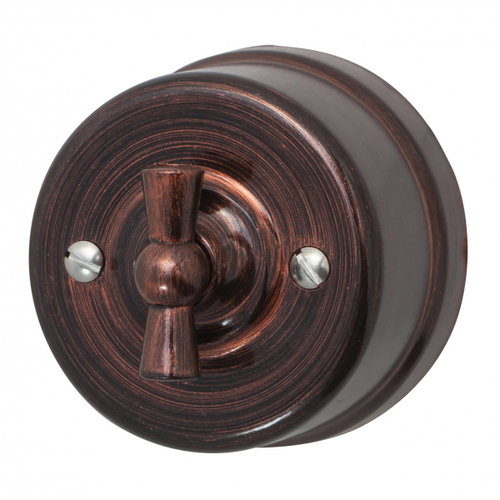 Выключатель перекрестный, пластик, цвет Медный Век B1-203-16