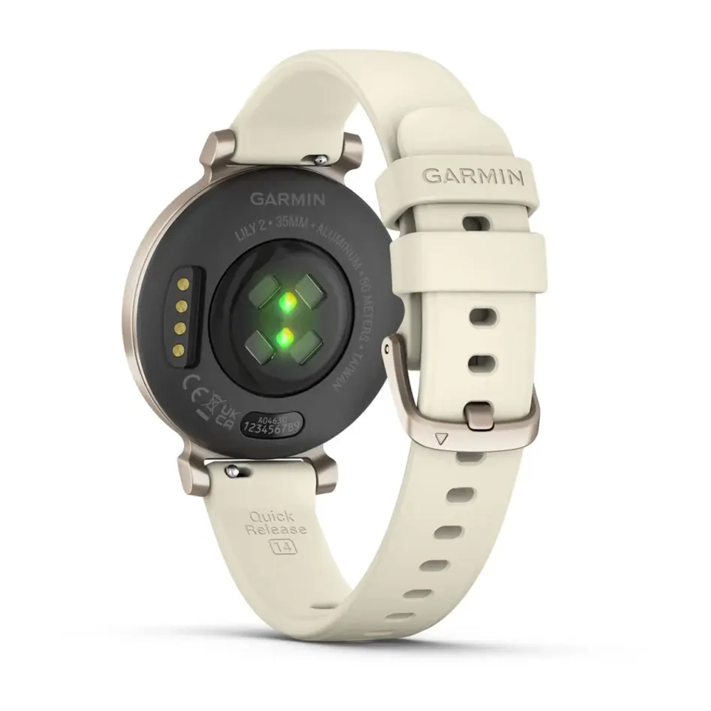 Смарт Часы Garmin Lily 2 Кремово-золотой с кокосовым силиконовым браслетом