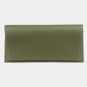 Футляр для очков Lentille из кожи сафьяно, зеленого цвета