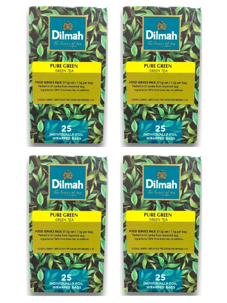 Чай зеленый Dilmah в пакетиках 25 шт x 4 уп