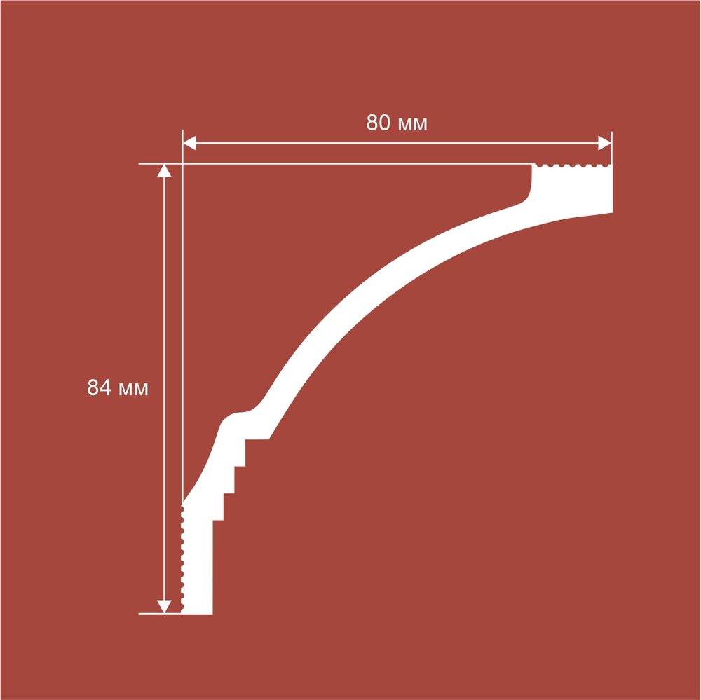 Карниз Ecopolymer, 84x80 мм