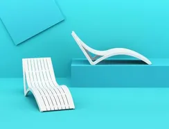 Шезлонг Slim белый