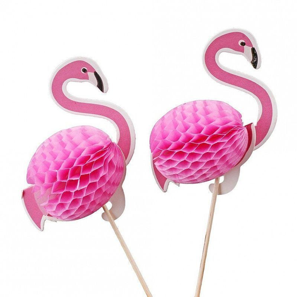 Шпажки для канапе одноразовые "Розовый фламинго"