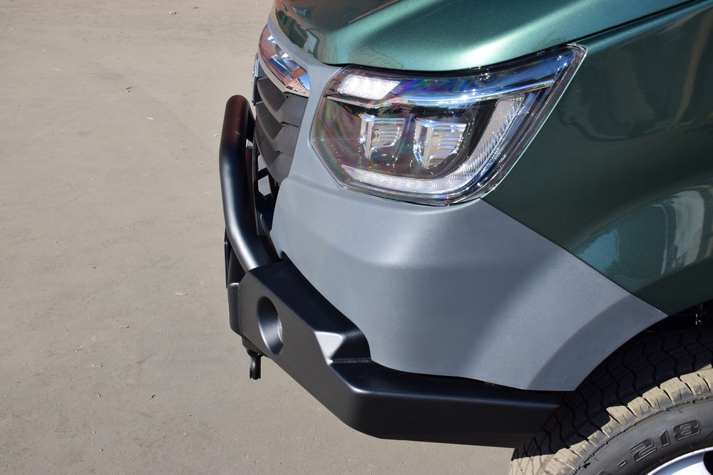 Бампер силовой передний для ГАЗ Соболь NN под штатные фары, с центральной защитной дугой, стандарт РИФ