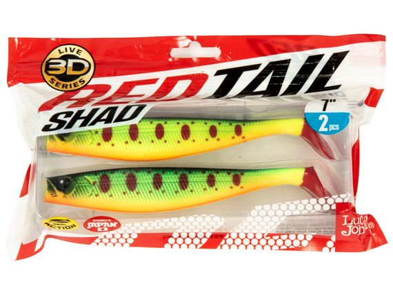 Виброхвосты LJ 3D Series RED TAIL SHAD 7.0in (17.80)/PG01 2шт.