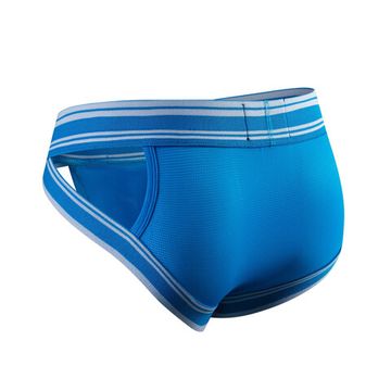Мужские трусы брифы синие с вырезами по бокам JOCKMAIL JM2024-9