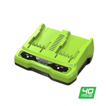 Зарядное устройство GREENWORKS G40UC8 40В быстрое для 2-х АКБ 2938807