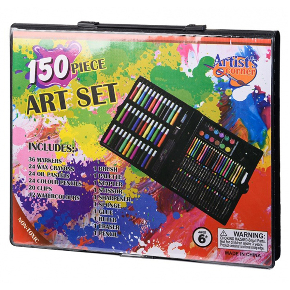 Набор для детского творчества Artists Corner 150 предметов, в чёрном портфеле