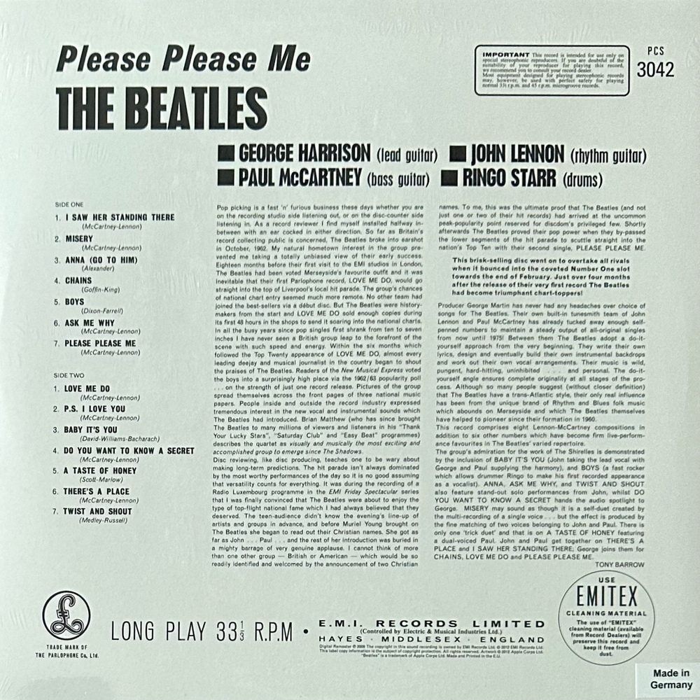 The Beatles ‎– Please Please Me (Германия 2012г.)