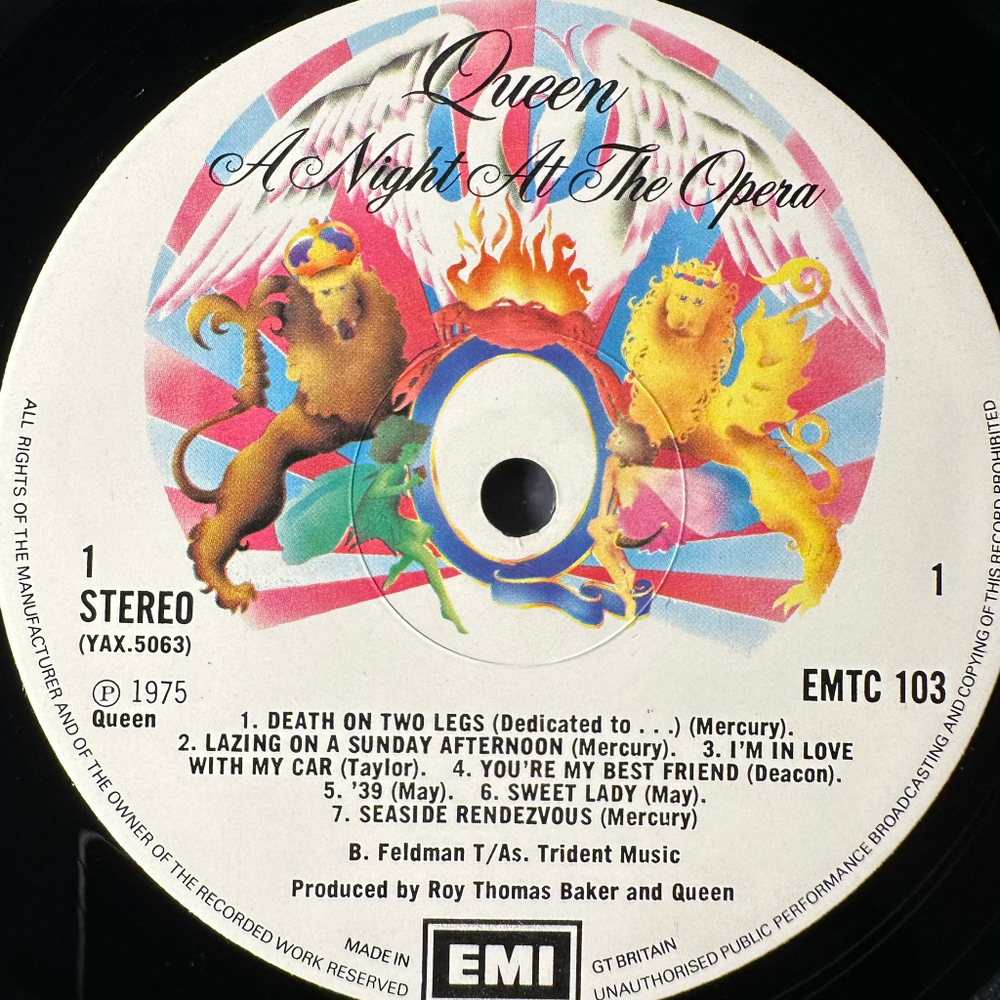 Queen ‎– A Night At The Opera (Англия 1975г.)