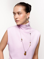 Серьги "Tiger' pearl cross" Silver