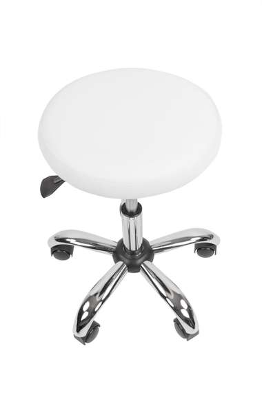 Мобильный стул Chairman 001 экопремиум белый хром