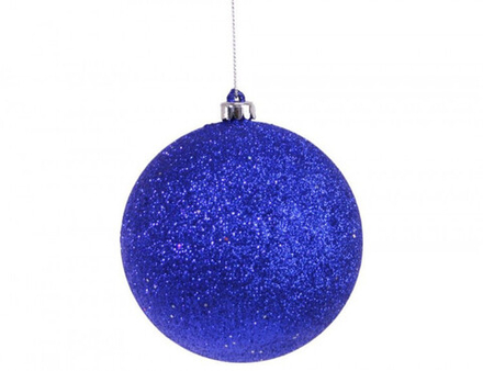 Шар 15см, синий, глиттер, SYQA-0123309-3