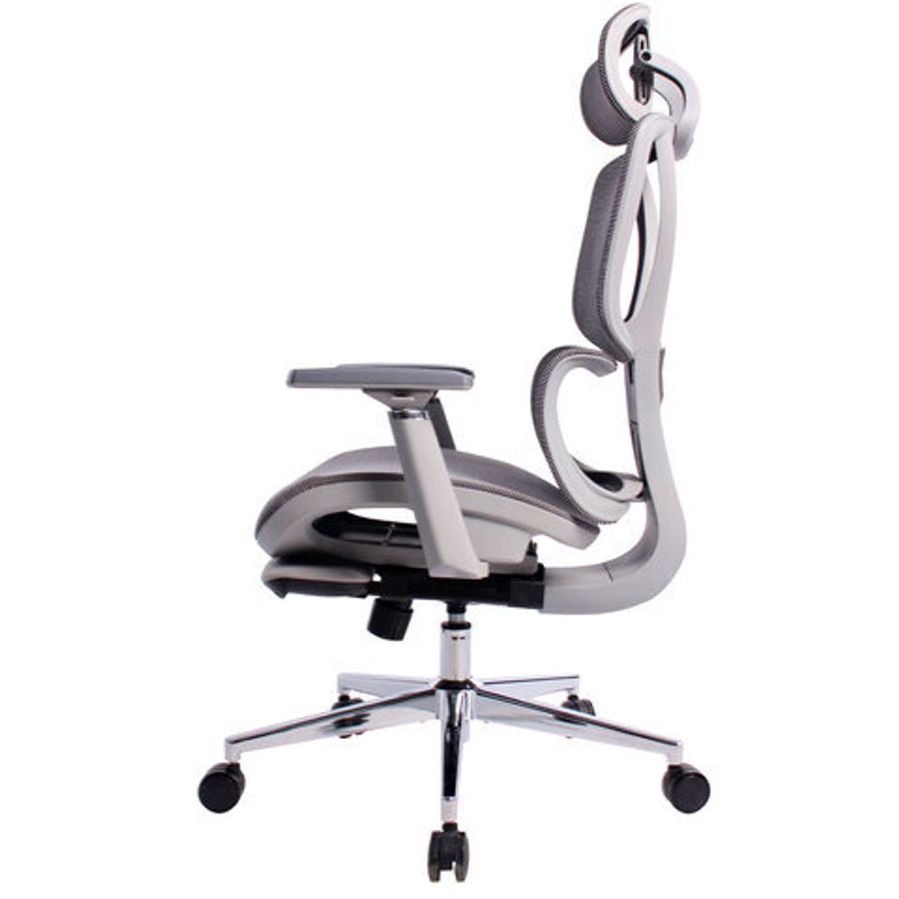 Кресло BRABIX PREMIUM "Evolution ER-700", подножка, слайдер, синхромеханизм, сетка, серое, 532948