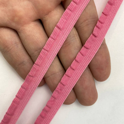 Отделочная резинка ажурная розовая 10 мм
