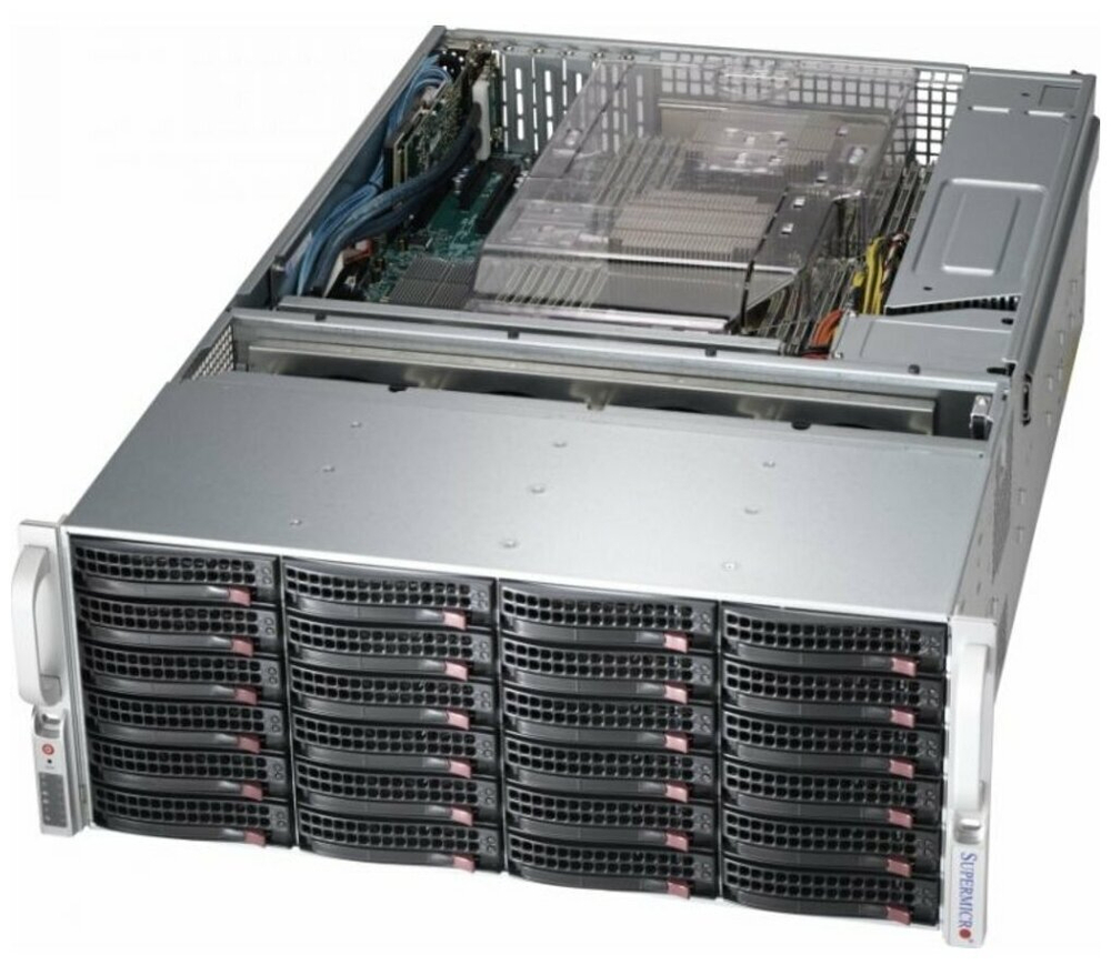 Сервер Supermicro SuperStorage 6049P-E1CR36H без процессора/без ОЗУ/без накопителей/1200 Вт/LAN 10 Гбит/c