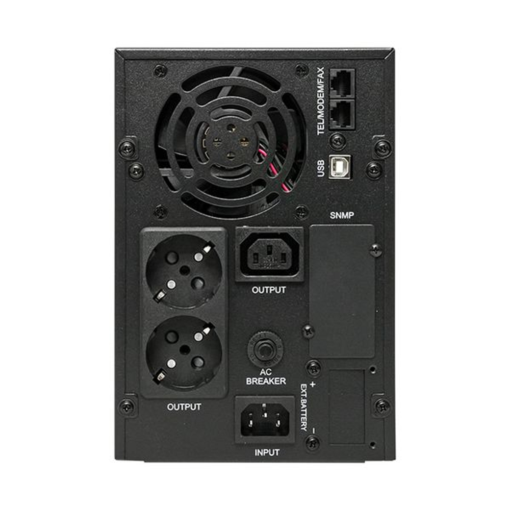 Источник Бесперебойного Питания Линейно-интерактивный E-Power PSW 600 2000 ВА, напольный, c АКБ 3x12В_9 Ач, 1600Вт,USB,RJ45,1хСE13,2xSchuko