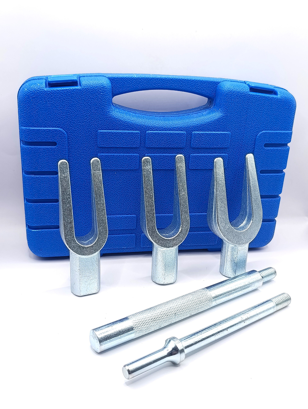 Съемник шаровых опор вилочного типа и рулевых тяг, вилка (5 предметов). Набор вилочных съемников шаровых соединений