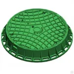 Люк канализационный Gidrolica Garden — пластиковый тип Л, зеленый