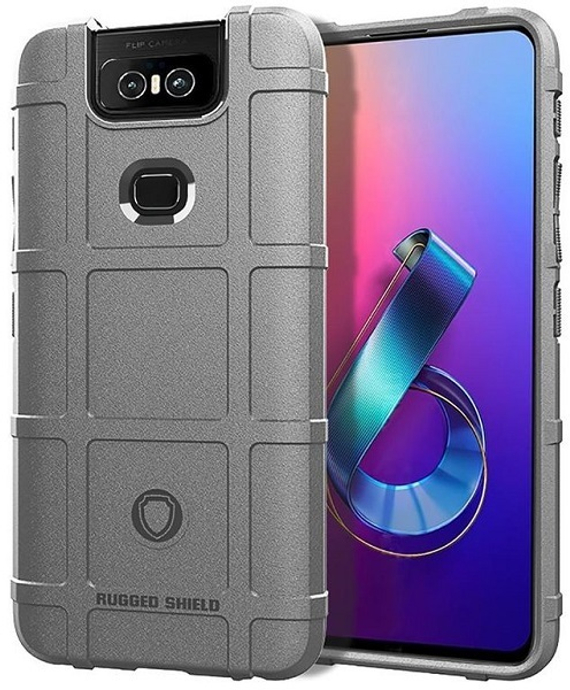 Чехол для Asus ZenFone 6 (ZenFone 6Z) цвет Gray (серый), серия Armor от Caseport