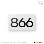 Номер на дверь 866, табличка на дверь для офиса, квартиры, кабинета, аудитории, склада, белая 120х70 мм, Айдентика Технолоджи