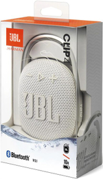 Колонка портативная JBL Clip 4, 5Вт, белый [jblclip4wht]