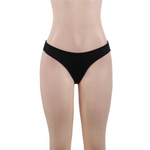 Трусики-танга женские с цветочным принтом, черные, 3XL-4XL