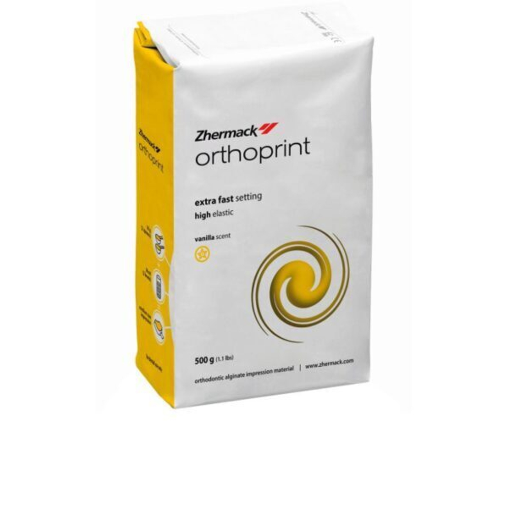 Orthoprint / Ортопринт. Альгинатная масса (альгинат). Слепочный материал стоматологический для снятия слепков. (500 г) Zhermack/Жермак