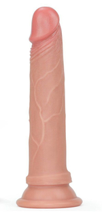 Реалистичный фаллоимитатор на присоске - 18,5 см. (Цвет: телесный)