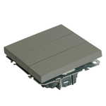 Выключатель 3-клавишный (механизм), STEKKER, 250В, 10А, серия Эмили, RSW10-5108-10, платиново-серый, soft touch 49948