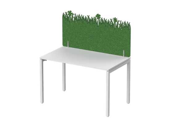 Экран фронтальный / боковой, с декором &quot;Зеленая поляна&quot;, без фурнитуры 60х1,2х60