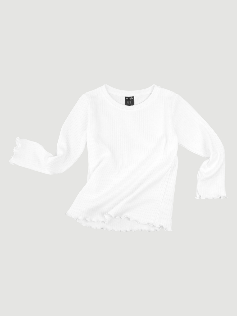 Лонгслив для девочки Mjölk White