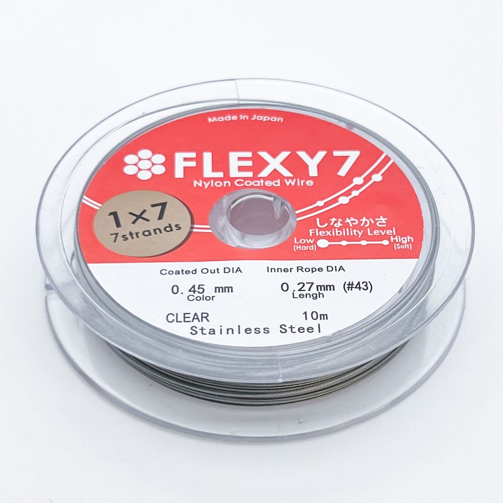 Ювелирный тросик Flexy7, цвет серебро, толщина 0,45 мм, цена за 1 метр