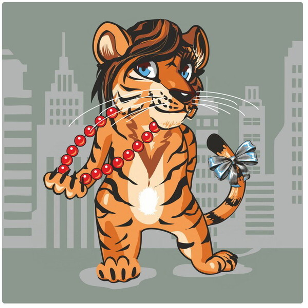 Подставка под горячее 14*14см «Тигр Кайфолов» MT88-405