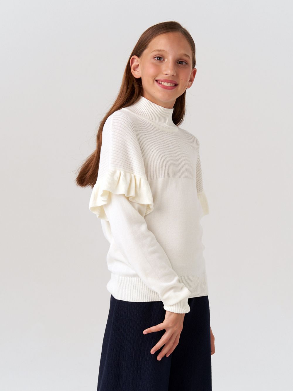 Джемпер для девочки AT244 молочный