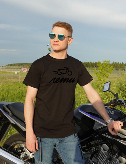 футболка ЛЕТИ Лого-бархат 240 г