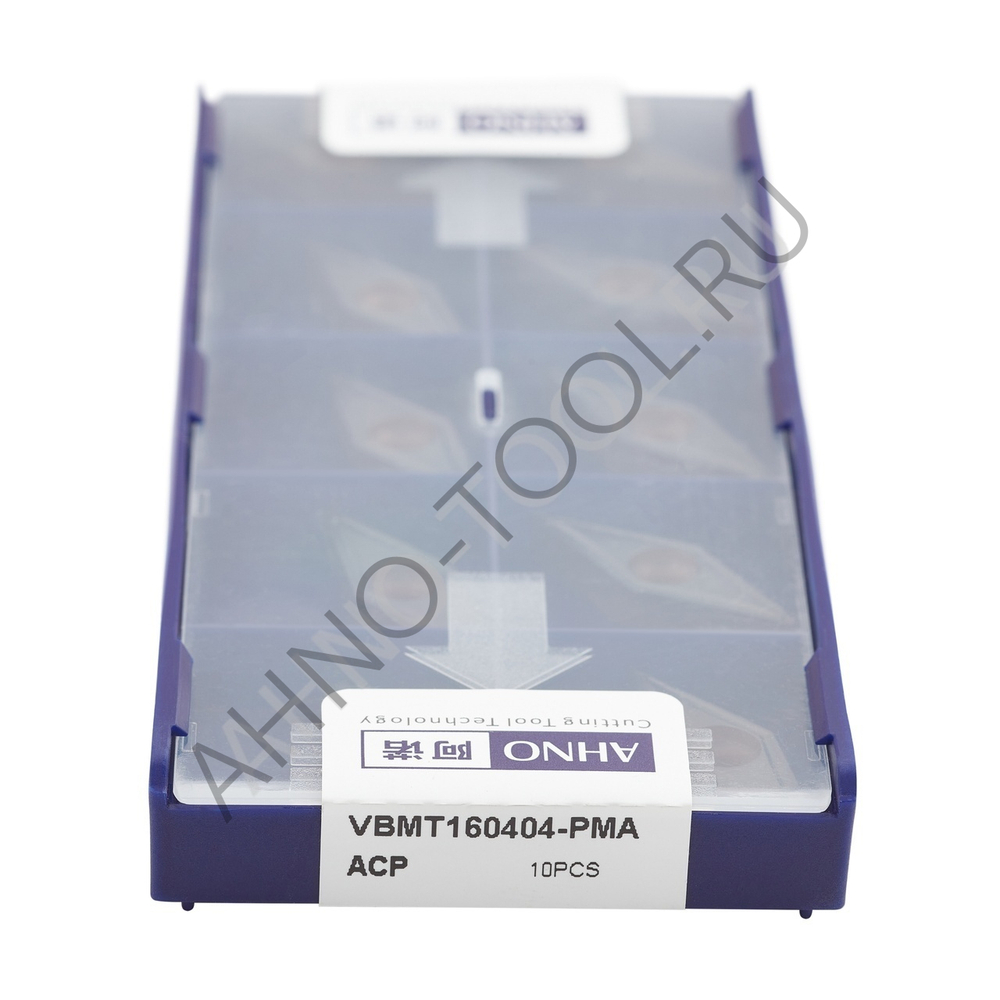 Пластина твердосплавная ISO VBMT160404-PMA ACP20E AHNO по стали, получистовая