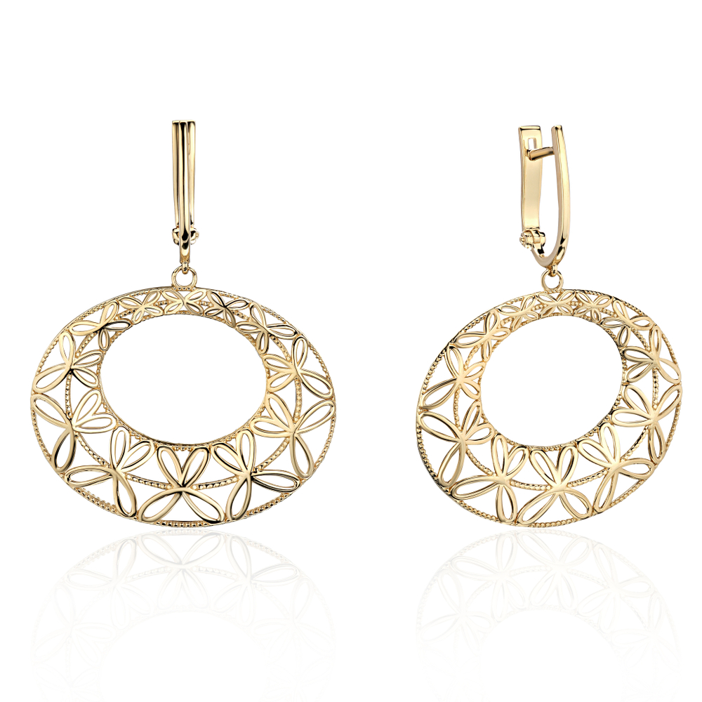 Серьги из жёлтого золота 585 пробы JA-S-С0314031