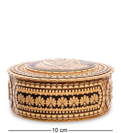 Народные промыслы BST-401/ 9 Шкатулка «Медведь» (береста) - Вариант A