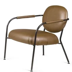 Лаунж-кресло Ego, темно-коричневая экокожа