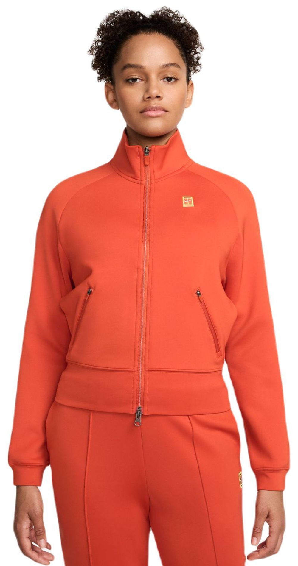 Женская Кофта теннисная Nike Court Heritage Jacket FZ - Оранжевый